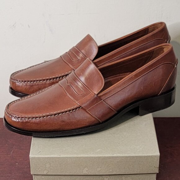 Cole Haan Adrien Penny Loafers Men\'s Size 9.5M US C04816 Brown Slip On Leather Cole Haan Penny Loafer (Size 12 Narrow) main image 3